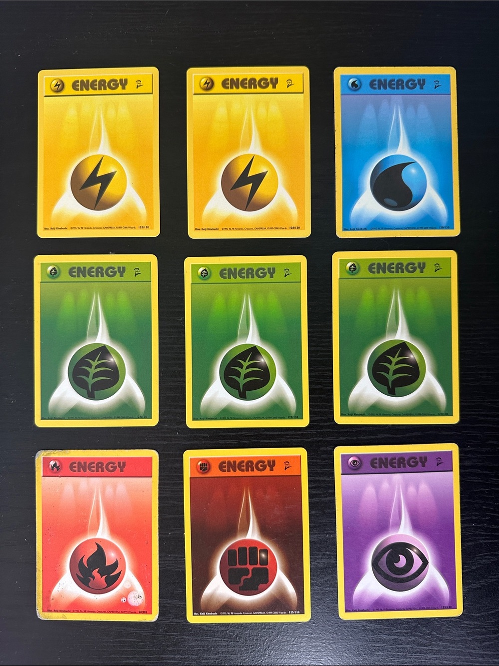 Vintage Pokémon Energy Card Lot – 9 Cards